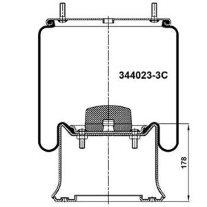 Пневмоподушка 4023 стальной стакан Пневмоподушка 4023 стальной стакан