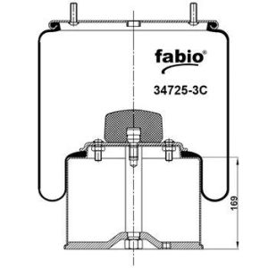 Пневмоподушка 725mb стальной стакан 34725-3C
