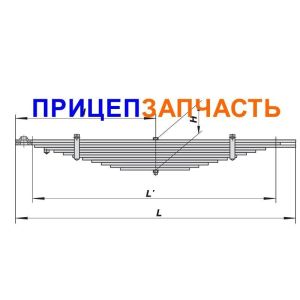 Рессора задняя (12л, 1654мм) 8378-2912012-01 Рессора задняя (12л, 1654мм) 8378-2912012-01