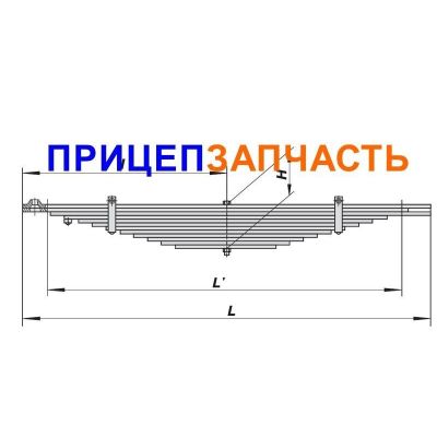 Рессора задняя (12л, 1654мм) 8378-2912012-01