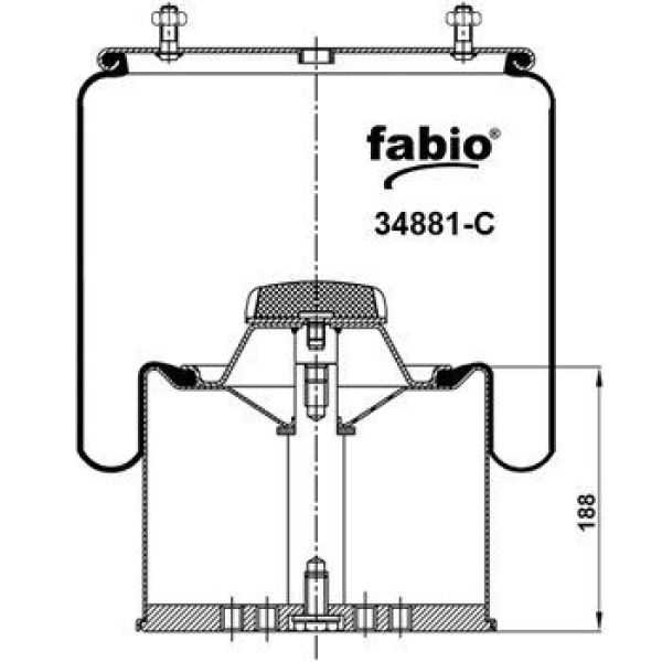 Пневмоподушка 881MB стальной стакан