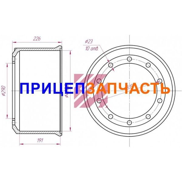Барабан тормозной 420х180 BPW Барабан тормозной 420х180 BPW