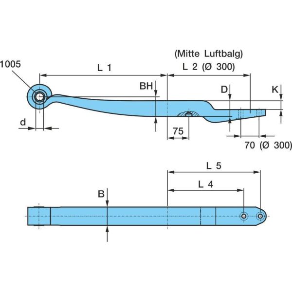 Полурессора BPW 05.082.13.75.1